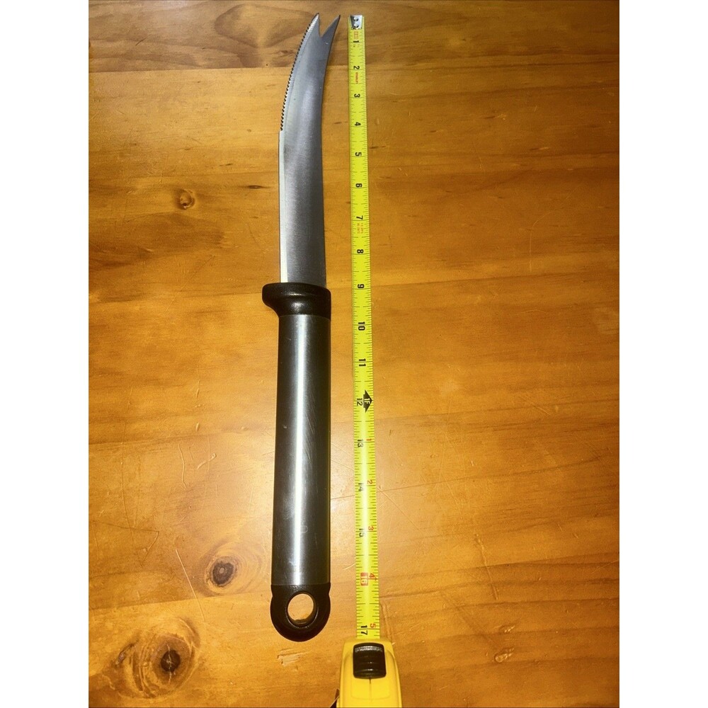 Hoffritz 9"   Curved Blade Stainless Slicing Carving Kitchen Knife Slicer Grill